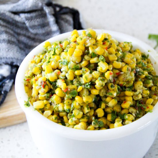 Chipotle Copycat Corn Salsa - Recipe photo by BrightGreenDoor