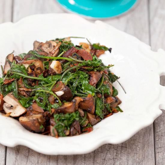Garlic Kale Mushroom Stir Fry - Recipe photo by Food Done Light