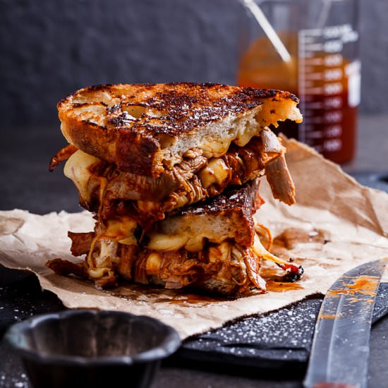 Pulled Pork Grilled Cheese - Recipe photo by Simply Delicious