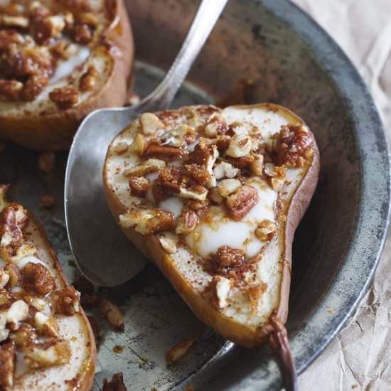 Paleo Baked Pears - Recipe photo by Running to the Kitchen