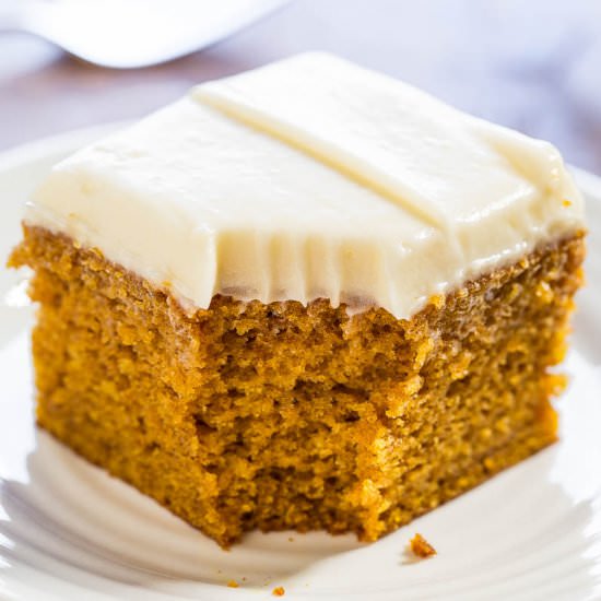 Easy Pumpkin Spice Cake w/ Frosting - Recipe photo by Averie