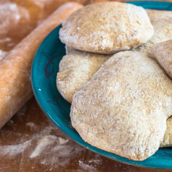 Homemade Wholewheat Pitta Pockets - Recipe photo by adashofoliveoil