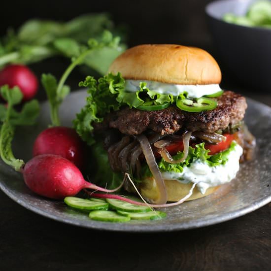 Xi'an Cumin Smashed Lamb Burger - Recipe photo by NerdsWithKnives-Emily