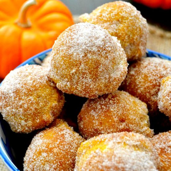 Maple Pumpkin Donut Holes - Recipe photo by thedomesticrebel