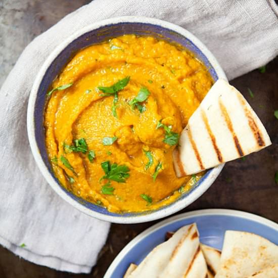 Curried Butternut Squash Dip - Recipe photo by OurFourForks
