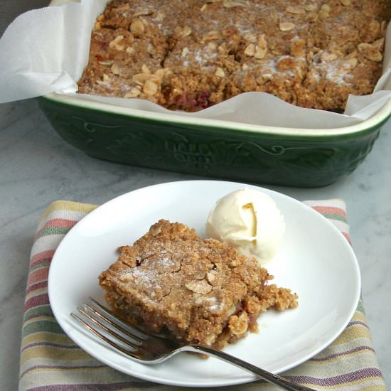 Gooseberry & Almond Squares - Recipe photo by thebrookcook.wordpress.com
