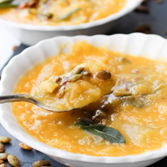 Butternut Squash & Apple Soup - Recipe photo by lake shore lady
