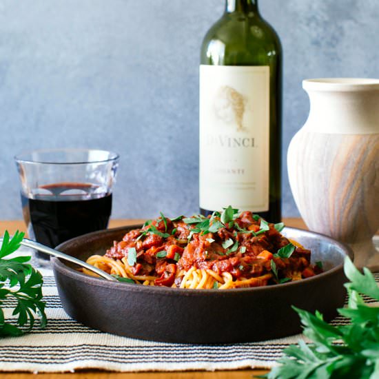 Wild Mushroom Tomato Sauce - Recipe photo by Kitchen Konfidence