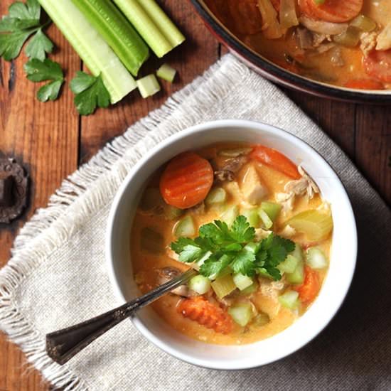 Buffalo Ranch Chicken Soup - Recipe photo by Mighty Mrs