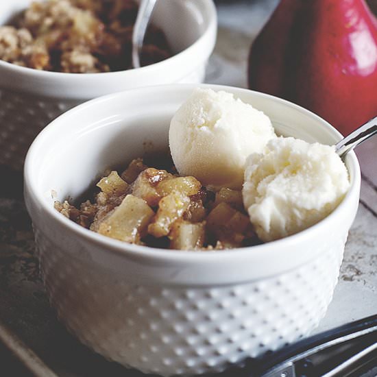 Pear & Ginger Crumble - Recipe photo by lakyn and judah