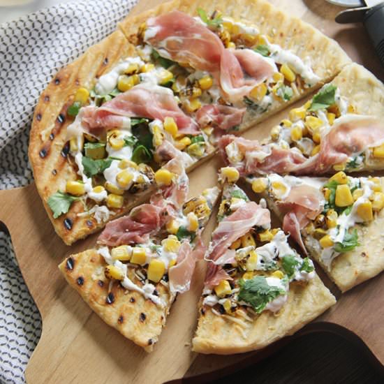 Roasted Corn Pizza - Recipe photo by brunchnbites