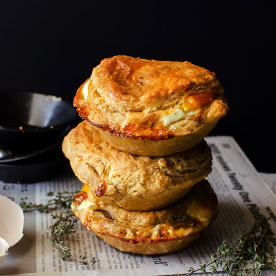 Mushroom, Bacon & Egg Pie - Recipe photo by The Flavor Bender