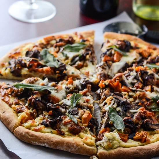 Autumn Sausage & Sweet Potato Pizza - Recipe photo by crumbykitchen