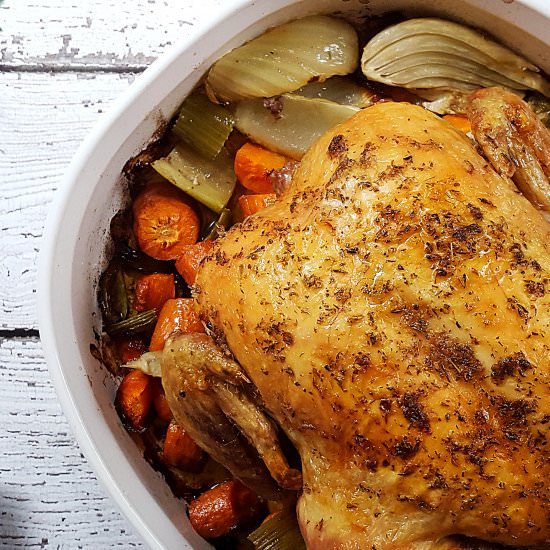 Easy Whole Roast Chicken - Recipe photo by theocdkitchen