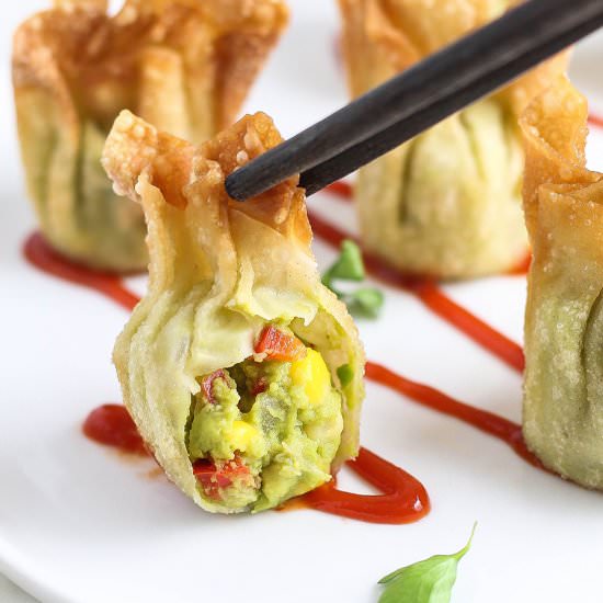 Guacamole Fried Wontons - Recipe photo by estalystic
