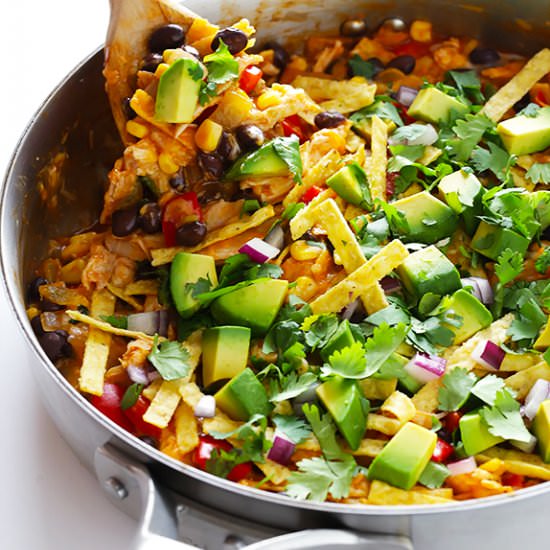 Easy Chicken Enchilada Skillet - Recipe photo by gimme some oven