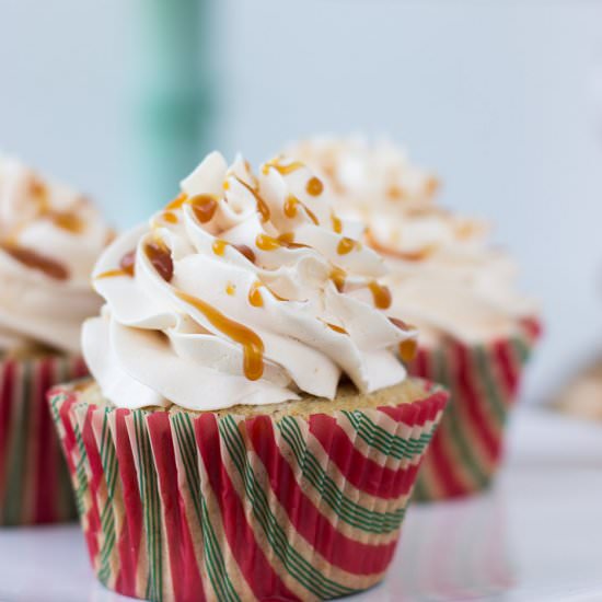 Salted Caramel Apple Cupcakes - Recipe photo by A Classic Twist