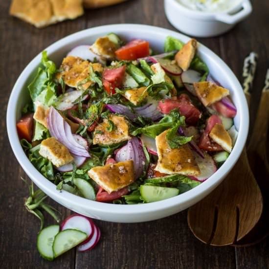 Lebanese Fattoush Salad - Recipe photo by thewanderlustkitchen