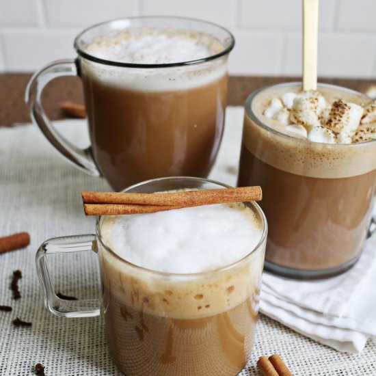 Seasonal Non-Dairy Lattes - Recipe photo by abeautifulmessblog