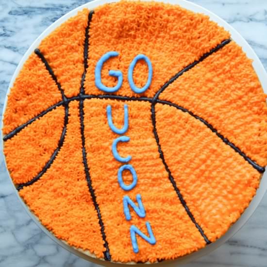 Basketball Cookie Cake - Recipe photo by thedessertchronicles