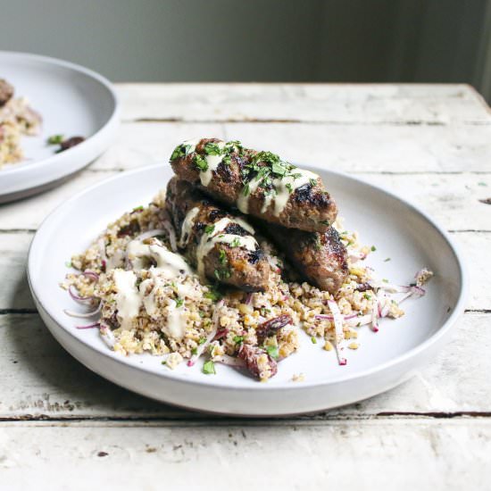 Kofta Kebab & Freekeh Salad - Recipe photo by iwillnoteatoysters