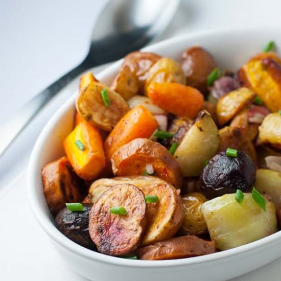 Apple Cider Roasted Root Vegetables - Recipe photo by Flavour and Savour