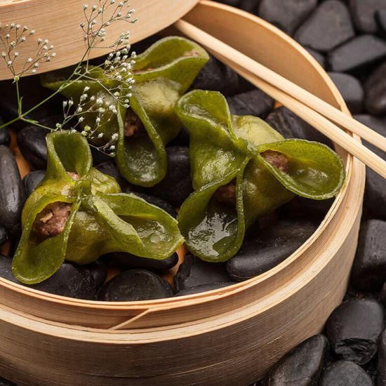 Spinach Dim Sum with Tuna - Recipe photo by foodnchef