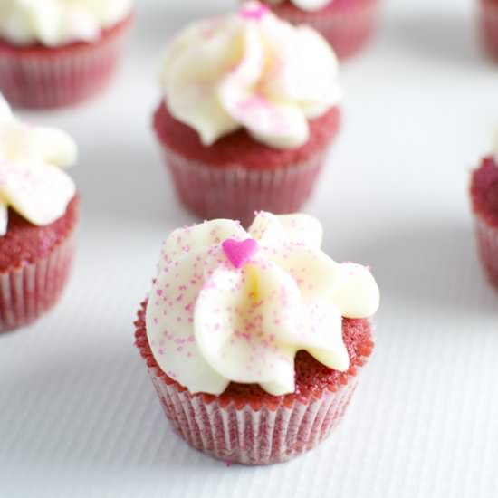 Pink Velvet Cupcakes - Recipe photo by Stuck on Sweet