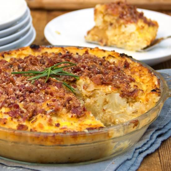 Cauliflower Gruyere Pie - Recipe photo by panning the globe