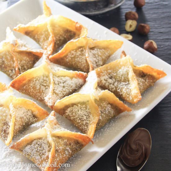 Nutella Wontons - Recipe photo by simplyhomecooked