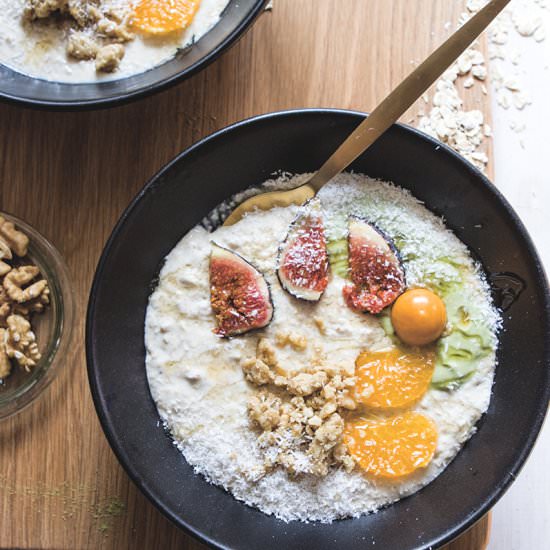 Fig, Matcha & Walnut Butter Oatmeal - Recipe photo by HelloFreshUK