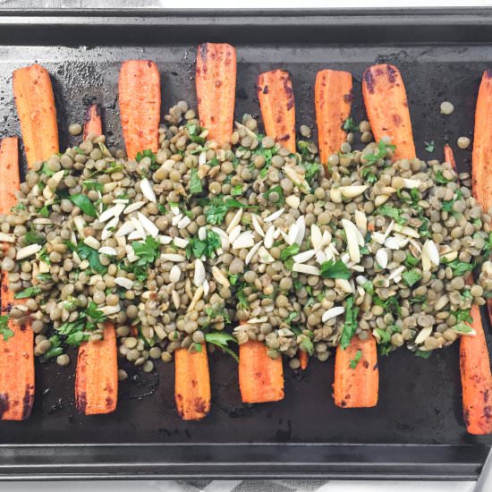 Moroccan Carrot & Lentil Salad - Recipe photo by Petite Canteen
