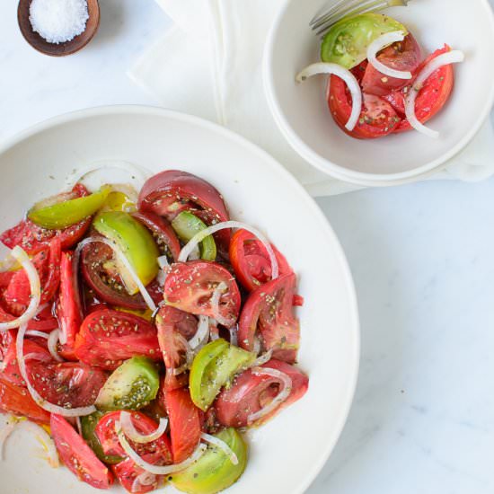Garden Fresh Tomato Salad - Recipe photo by porkandgreens