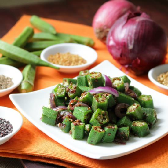 Paleo Indian Spiced Okra - Recipe photo by Healthy World Cuisine
