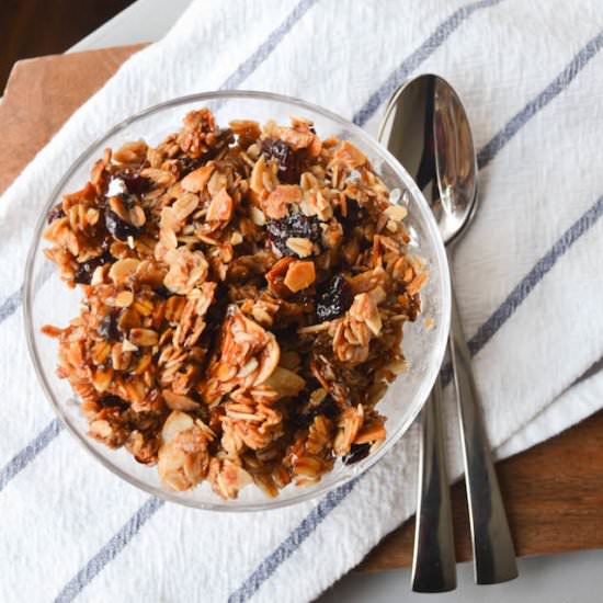 Maple, Honey, and Almond Granola - Recipe photo by Talia Bunting