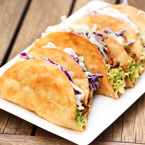 Beer Braised Pulled Chicken Tacos - Recipe photo by justalittlebitofbacon