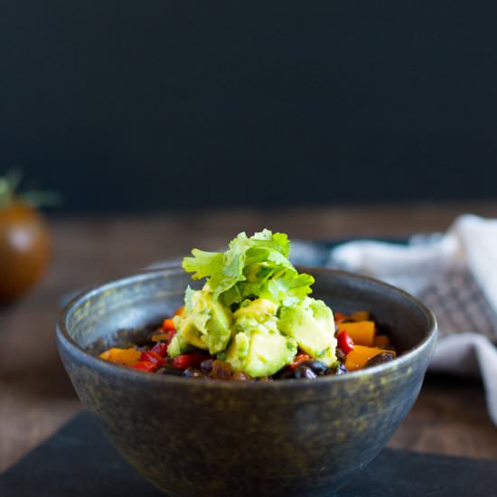 Black Bean and Butternut Chili - Recipe photo by foodieawareness