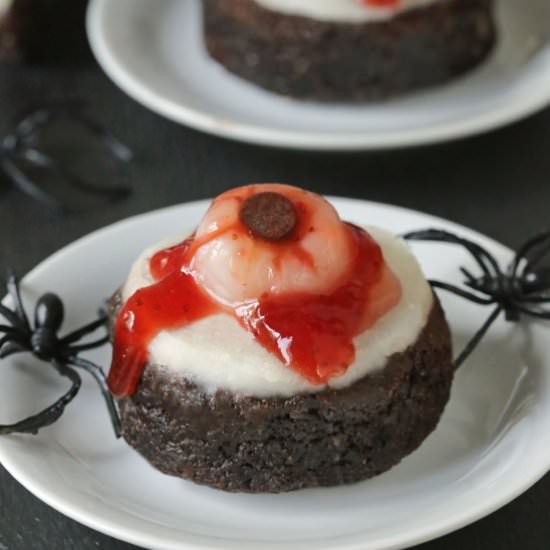 Bloody Eyeball Brownies - Recipe photo by texanerin