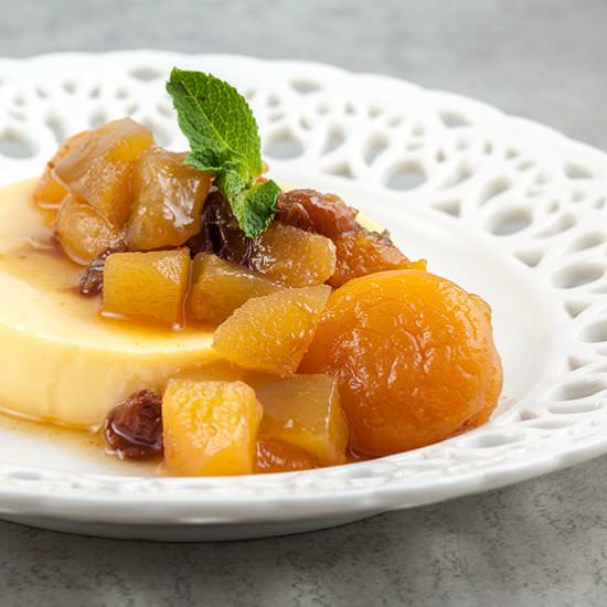 Lemon Flan with Tutti Frutti - Recipe photo by ohmydish