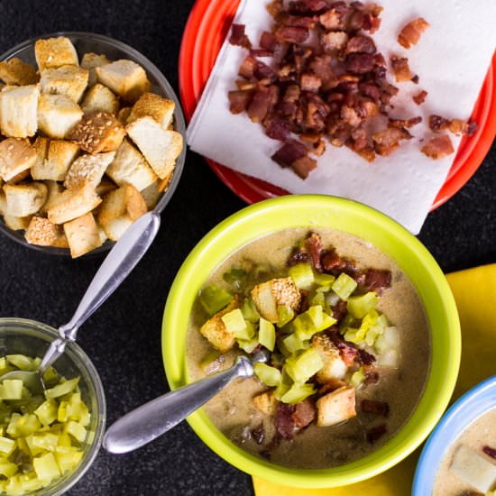 Cheeseburger Soup - Recipe photo by Chattavore