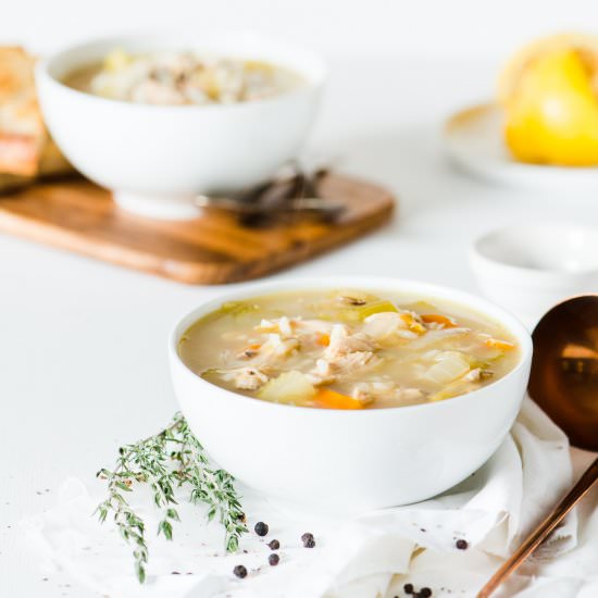 Turkey & Wild Rice Soup - Recipe photo by theadventuresofbobandshan