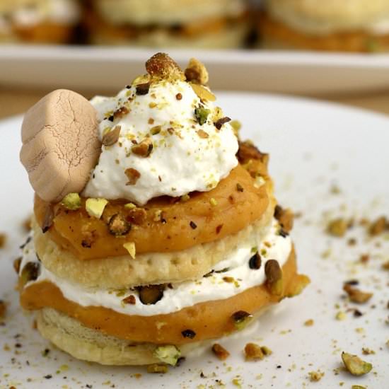 Pumpkin Pistachio Napoleon - Recipe photo by EricasRecipes