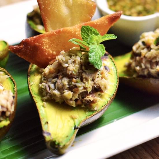 Fish Stuffed Grilled Avocados - Recipe photo by Haiti Bites