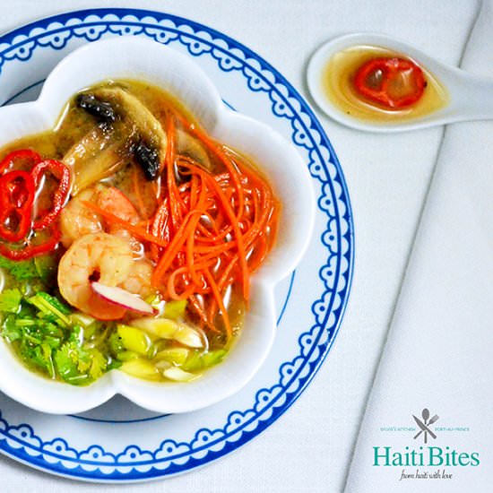 Shrimp & Citronella Bouillon - Recipe photo by Haiti Bites