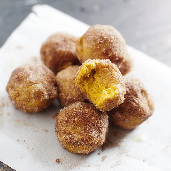Pumpkin Donut Holes - Recipe photo by pretty plain janes