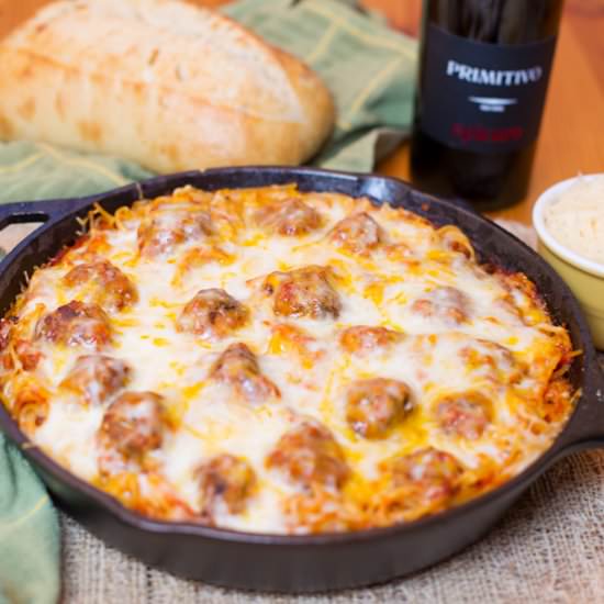 Baked Spaghetti & Meatballs - Recipe photo by Joy In Every Season