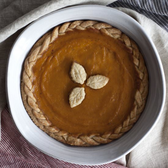 Honey Pumpkin Pie - Recipe photo by modestmarce