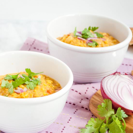 Red Lentil Daal with Coconut Milk - Recipe photo by Summerfield Delight