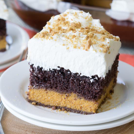 Chocolate Pumpkin Magic Cake - Recipe photo by IWashYouDry