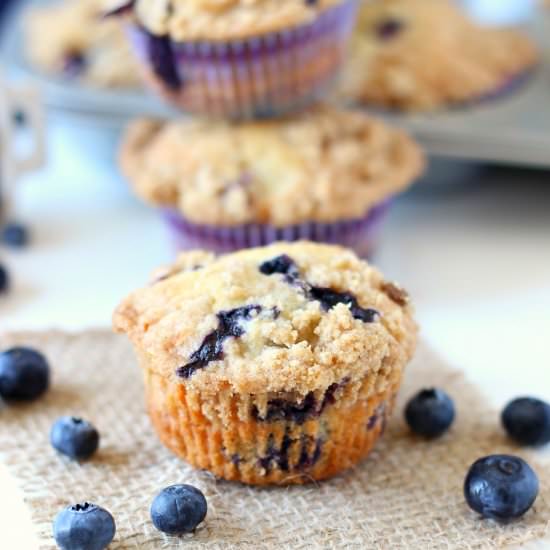 Blueberry Crumb Muffins - Recipe photo by mykitchencraze